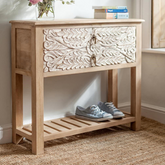 The Attic Jodhpur Wooden Console Table Natural